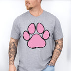 Paw Yellow And Pink - Dogs Unisex Crewneck T-Shirt Sweatshirt Hoodie