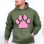 Paw Yellow And Pink - Dogs Unisex Crewneck T-Shirt Sweatshirt Hoodie