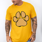 Paw Yellow And Pink - Dogs Unisex Crewneck T-Shirt Sweatshirt Hoodie