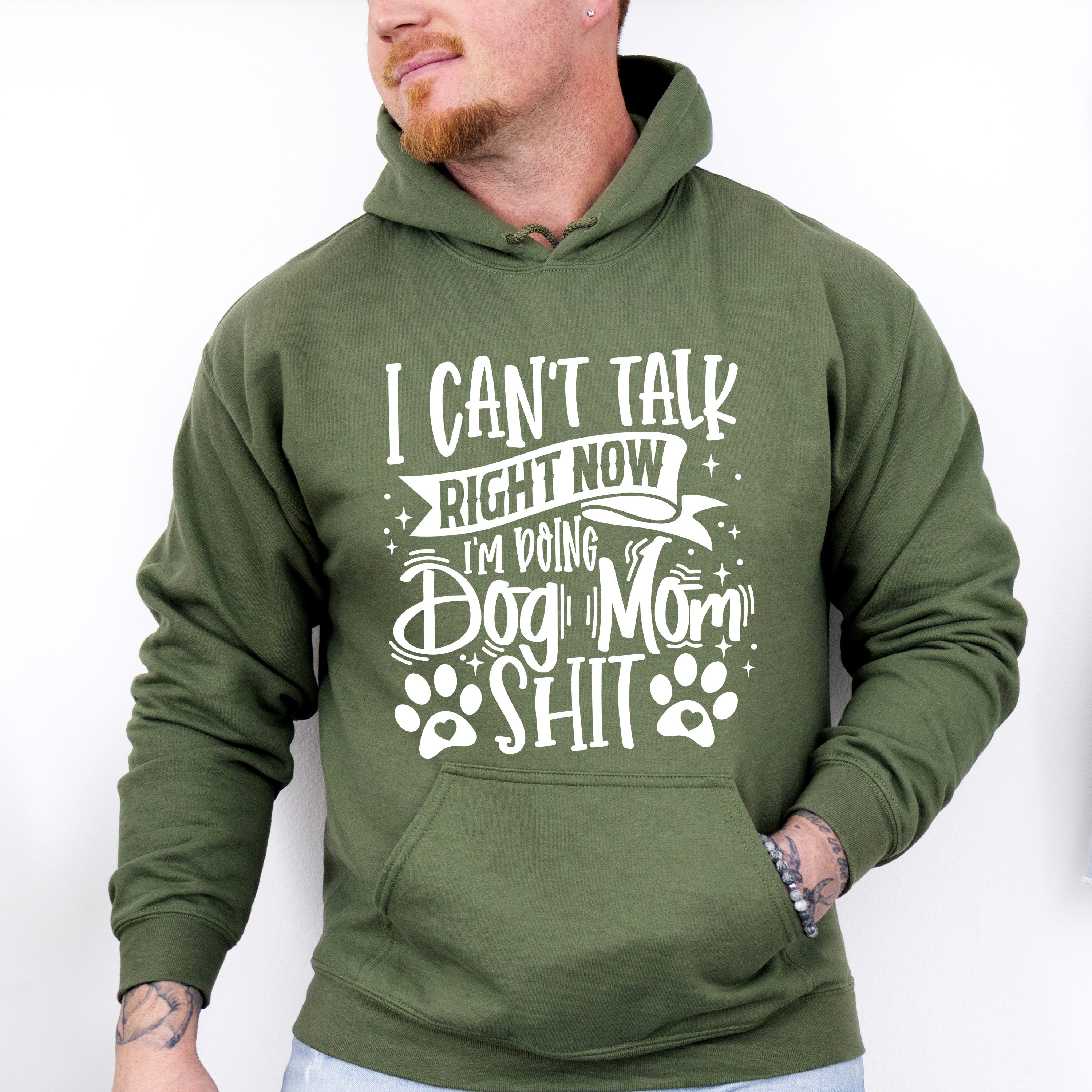 I Can't Talk Right Now I'm Doing Dog Mom Shit - Dogs Unisex Crewneck T-Shirt Sweatshirt Hoodie