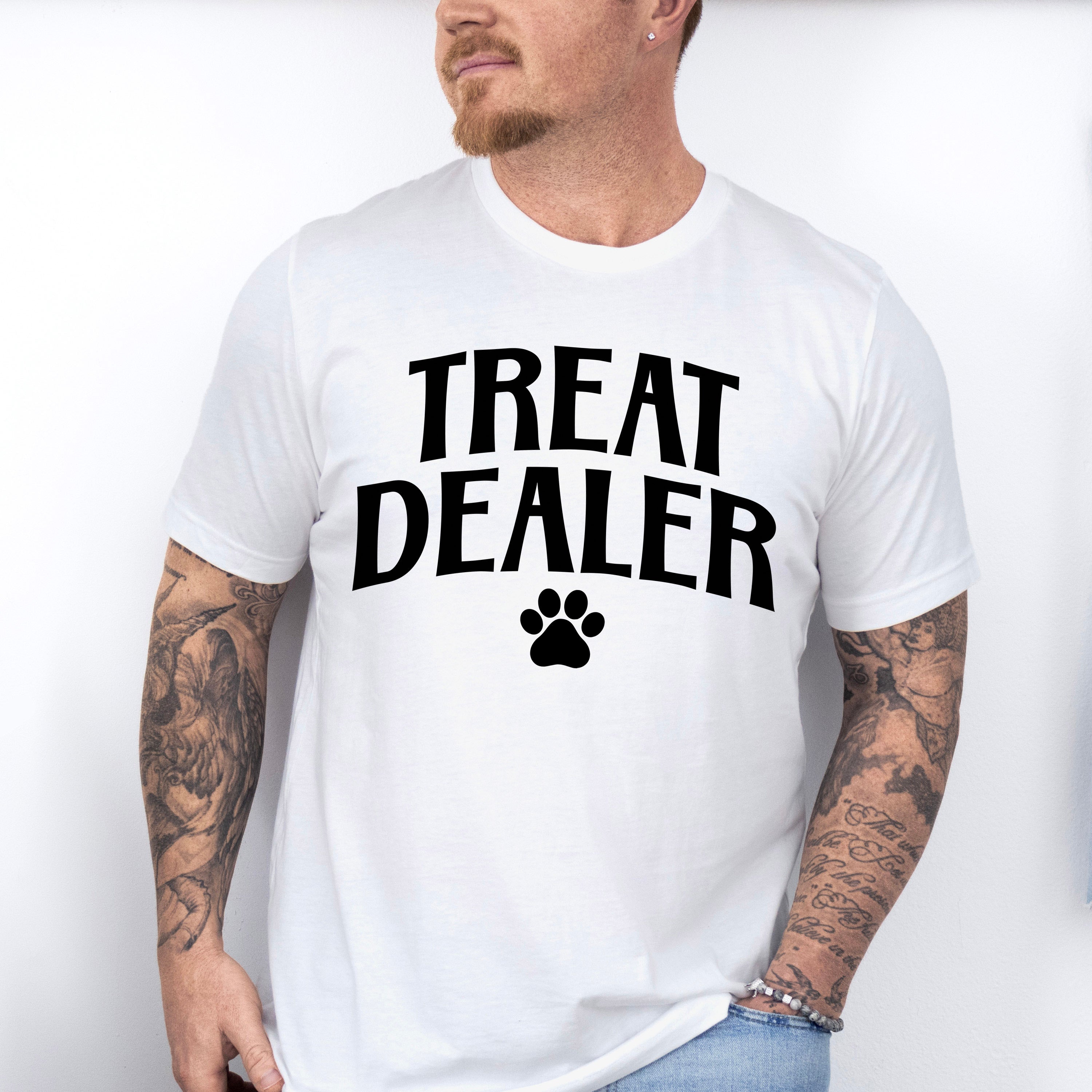 Treat Dealer Paw Design - Dogs Unisex Crewneck T-Shirt Sweatshirt Hoodie