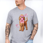 Lagotto Romagnolo Pink Hearts - Dogs Unisex Crewneck T-Shirt Sweatshirt Hoodie