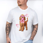 Lagotto Romagnolo Pink Hearts - Dogs Unisex Crewneck T-Shirt Sweatshirt Hoodie