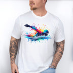 Colorful Swimming Design - Swimming Unisex Crewneck T-Shirt Sweatshirt Hoodie