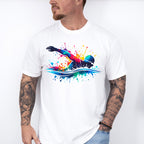 Colorful Swimming Design - Swimming Unisex Crewneck T-Shirt Sweatshirt Hoodie