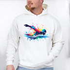 Colorful Swimming Design - Swimming Unisex Crewneck T-Shirt Sweatshirt Hoodie