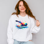 Colorful Swimming Design - Swimming Unisex Crewneck T-Shirt Sweatshirt Hoodie