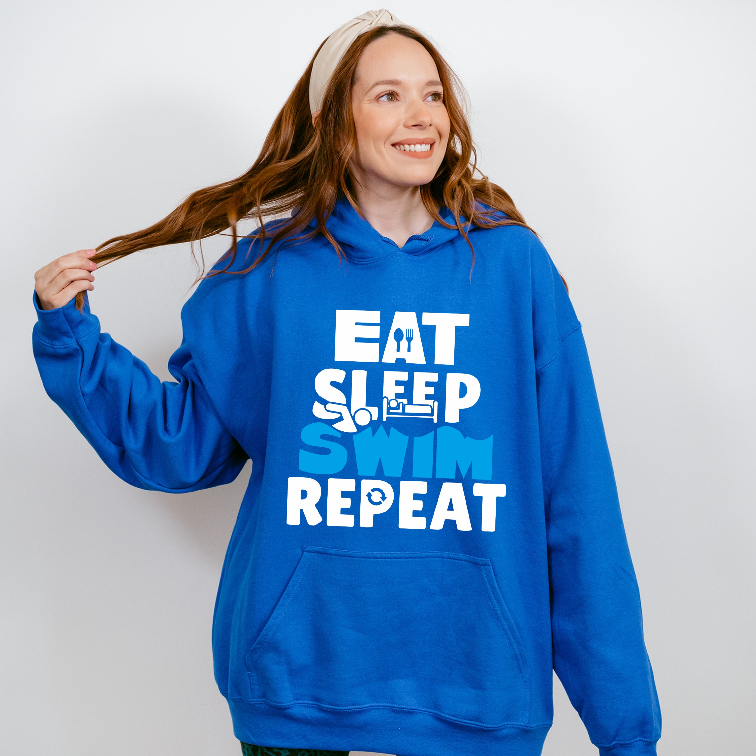 Eat Sleep Swim Repeat - Swimming Unisex Crewneck T-Shirt Sweatshirt Hoodie