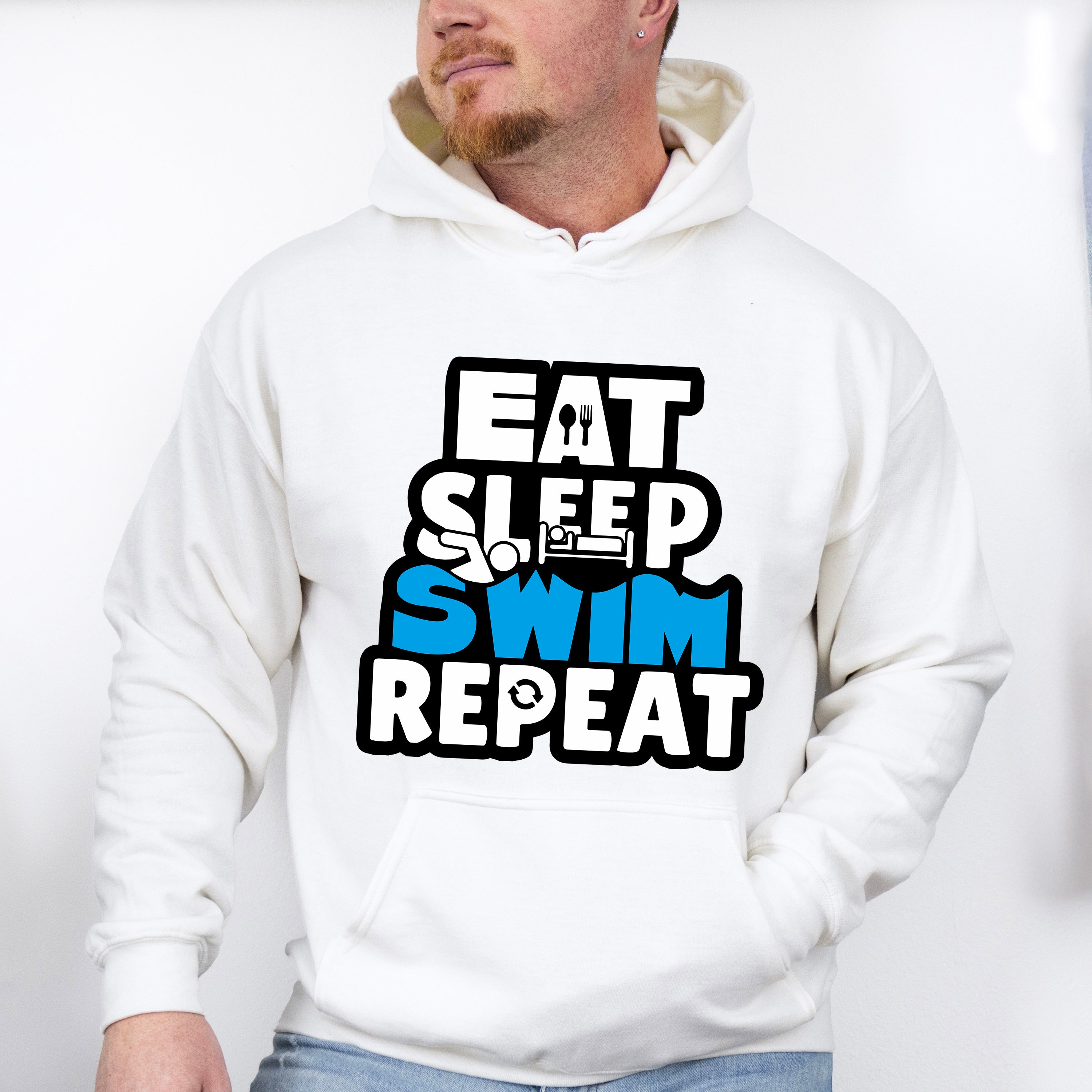 Eat Sleep Swim Repeat - Swimming Unisex Crewneck T-Shirt Sweatshirt Hoodie
