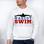 Mascot Swim Red And Blue - Swimming Unisex Crewneck T-Shirt Sweatshirt Hoodie