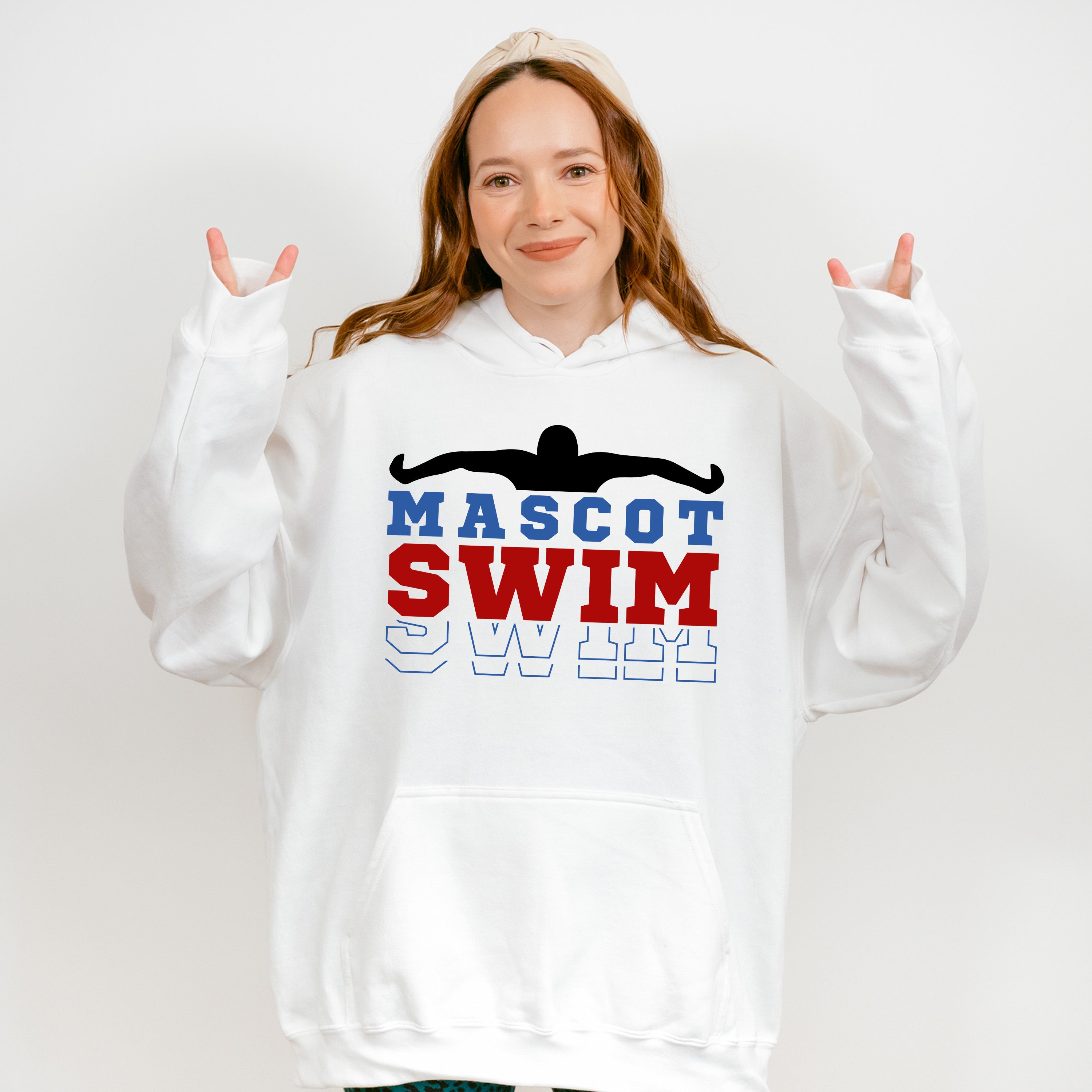 Mascot Swim Red And Blue - Swimming Unisex Crewneck T-Shirt Sweatshirt Hoodie