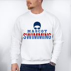 Mascot Swimming Blue Design - Swimming Unisex Crewneck T-Shirt Sweatshirt Hoodie