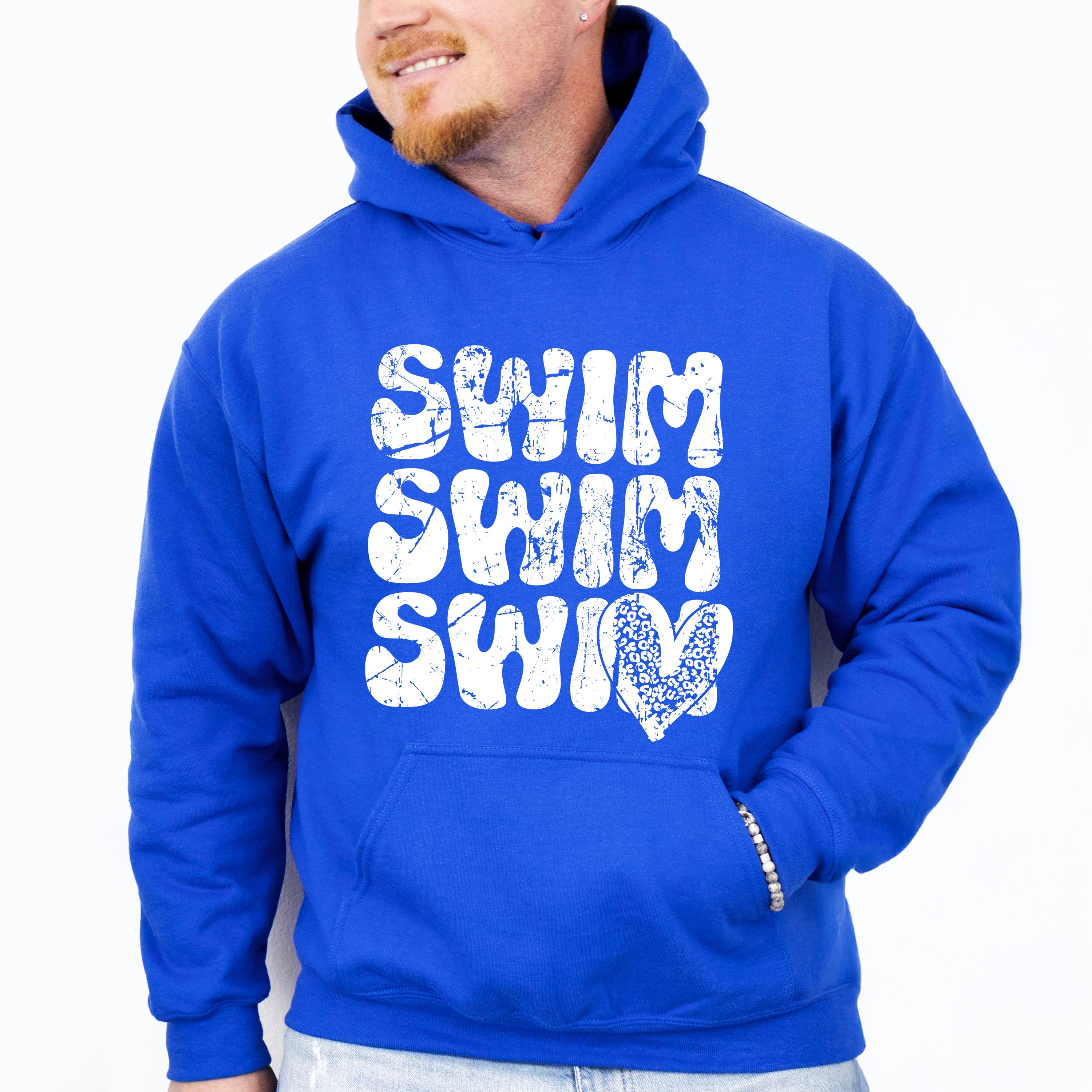 Swim Swim Swim B&amp;W - Swimming Unisex Crewneck T-Shirt Sweatshirt Hoodie