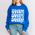 Swim Swim Swim B&W - Swimming Unisex Crewneck T-Shirt Sweatshirt Hoodie