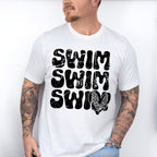 Swim Swim Swim B&W - Swimming Unisex Crewneck T-Shirt Sweatshirt Hoodie
