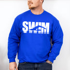 Swim B&W - Swimming Unisex Crewneck T-Shirt Sweatshirt Hoodie