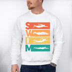 Swim Red Orange Yellow Green - Swimming Unisex Crewneck T-Shirt Sweatshirt Hoodie
