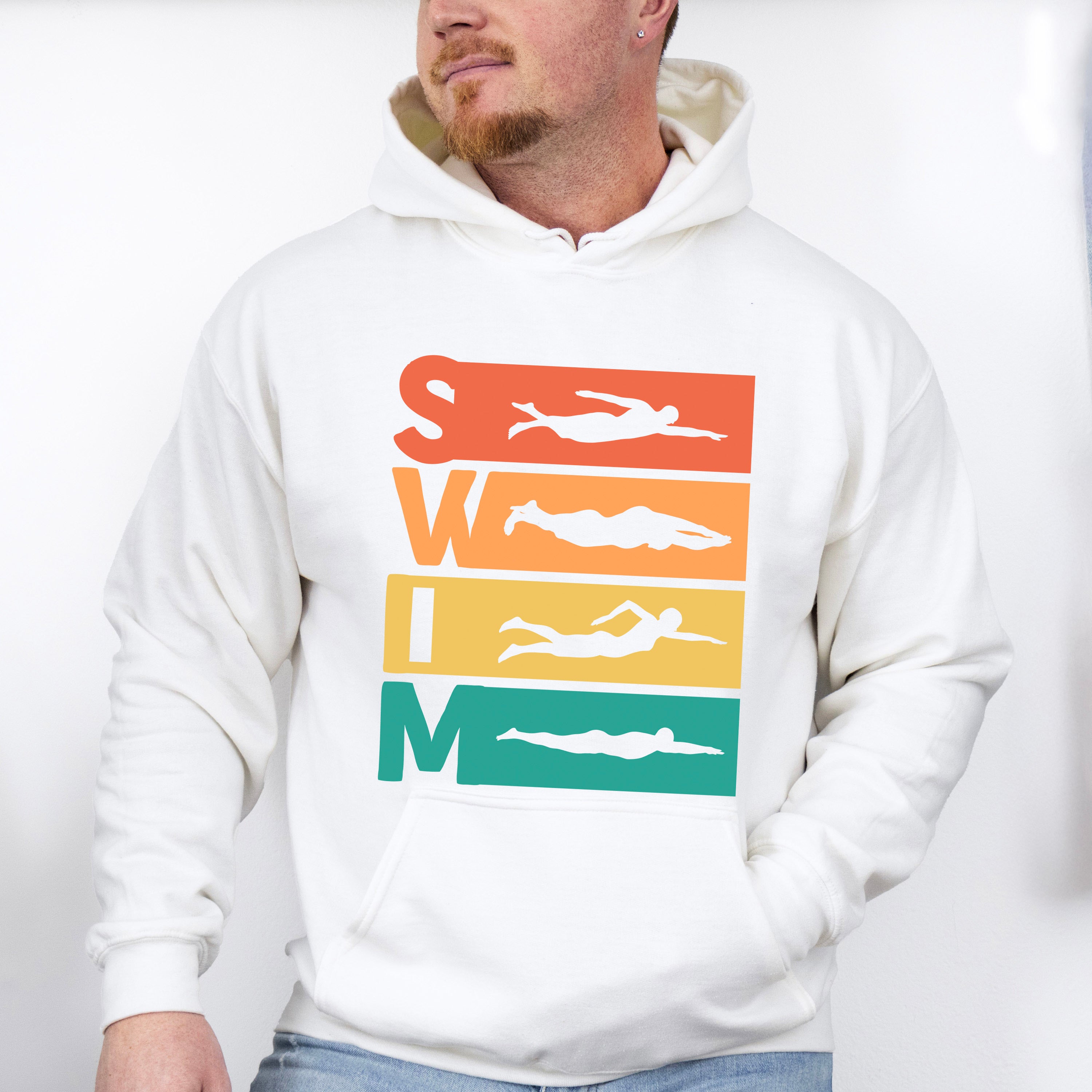 Swim Red Orange Yellow Green - Swimming Unisex Crewneck T-Shirt Sweatshirt Hoodie