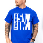 Swimming Swim B&W Design - Swimming Unisex Crewneck T-Shirt Sweatshirt Hoodie