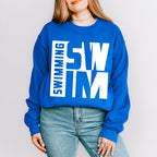 Swimming Swim B&W Design - Swimming Unisex Crewneck T-Shirt Sweatshirt Hoodie