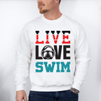 Live Love Swim - Swimming Unisex Crewneck T-Shirt Sweatshirt Hoodie