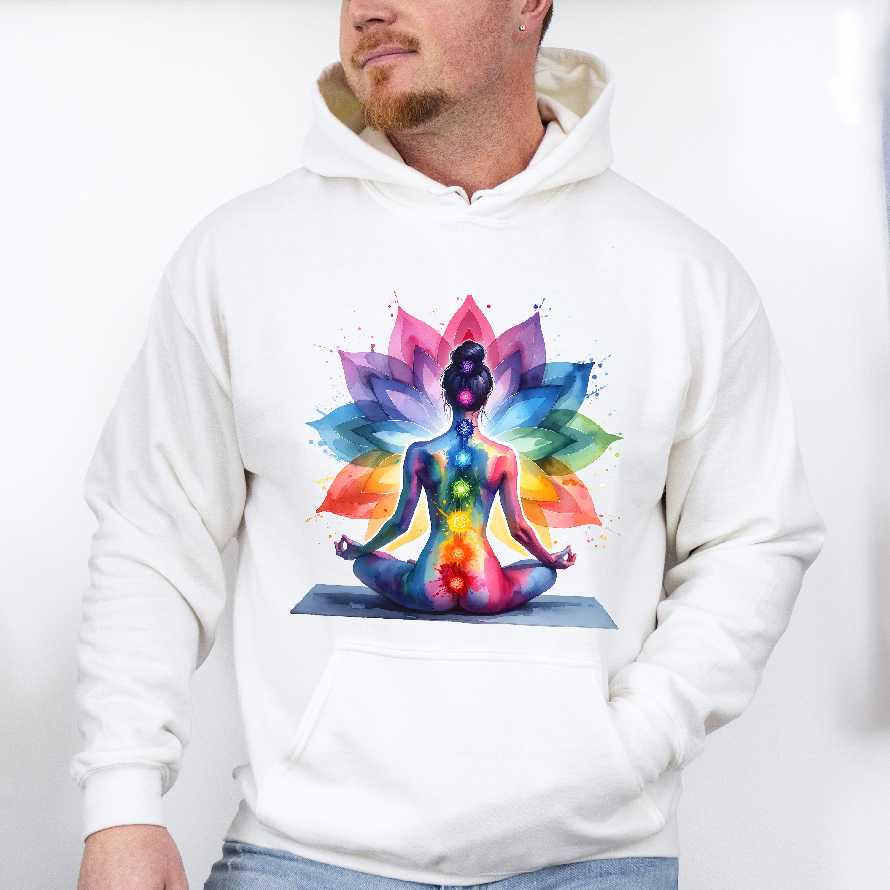 Colorful Yoga Design - Yoga Unisex Crewneck T-Shirt Sweatshirt Hoodie