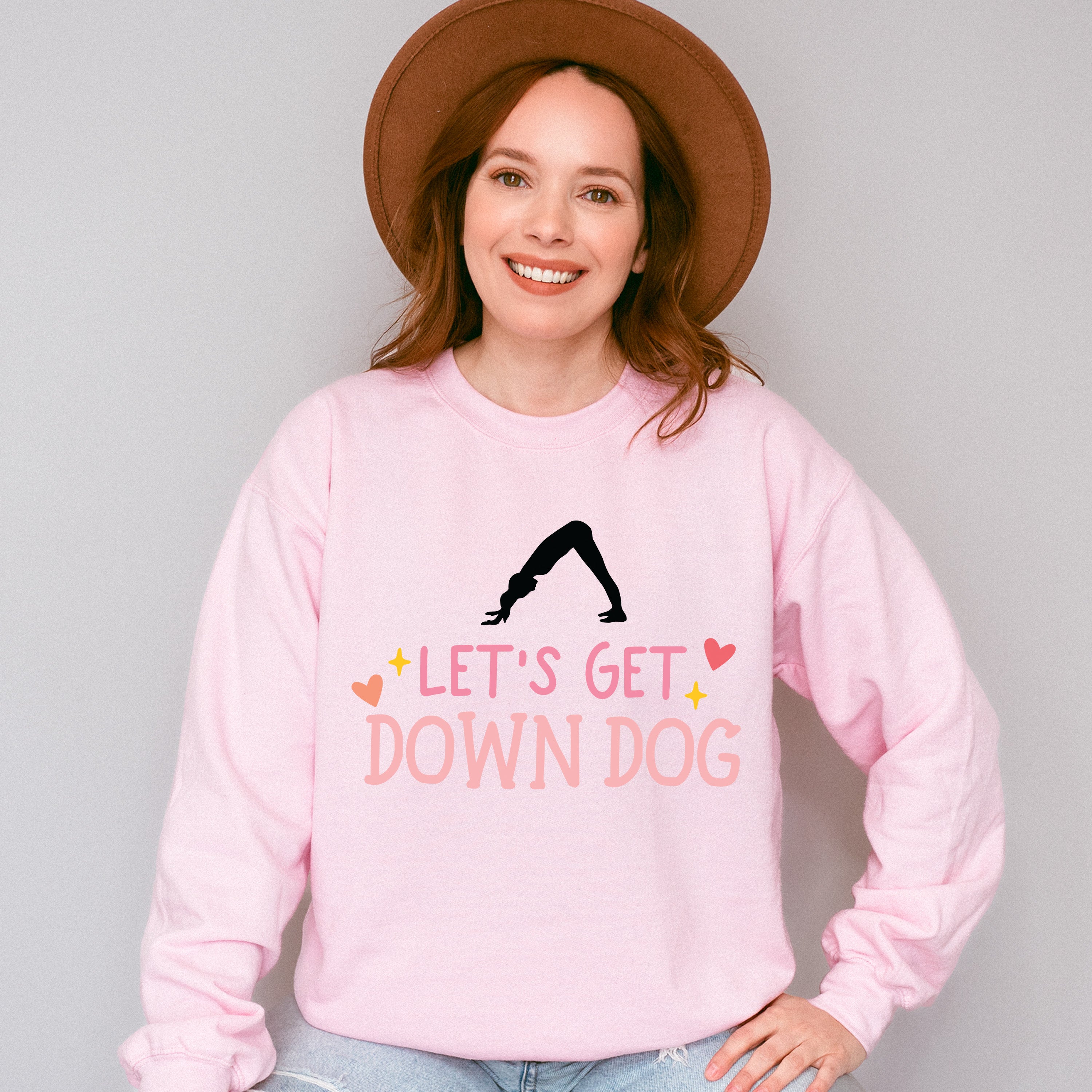 Let's Get Down Dog - Yoga Unisex Crewneck T-Shirt Sweatshirt Hoodie