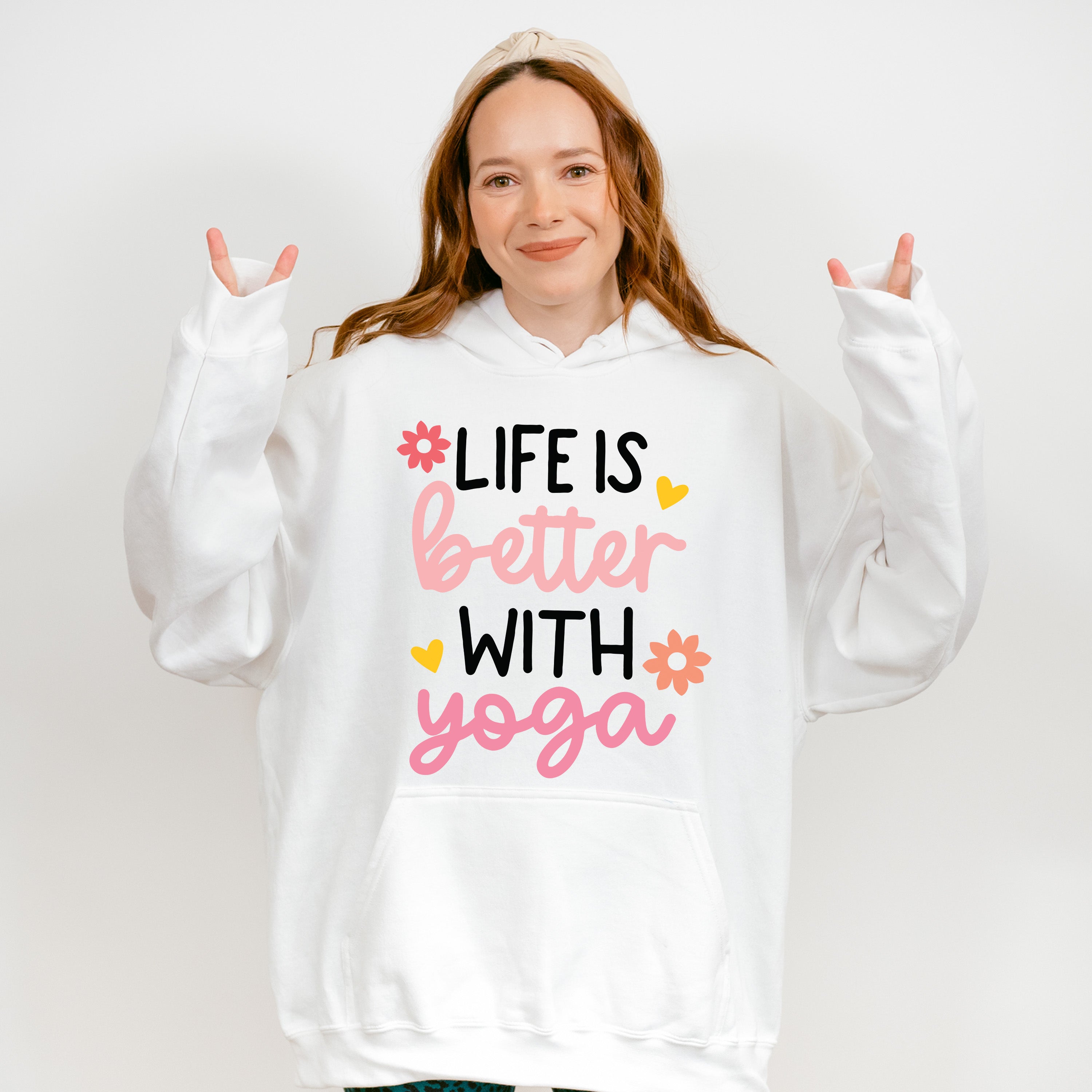 Life Is Better With Yoga - Yoga Unisex Crewneck T-Shirt Sweatshirt Hoodie