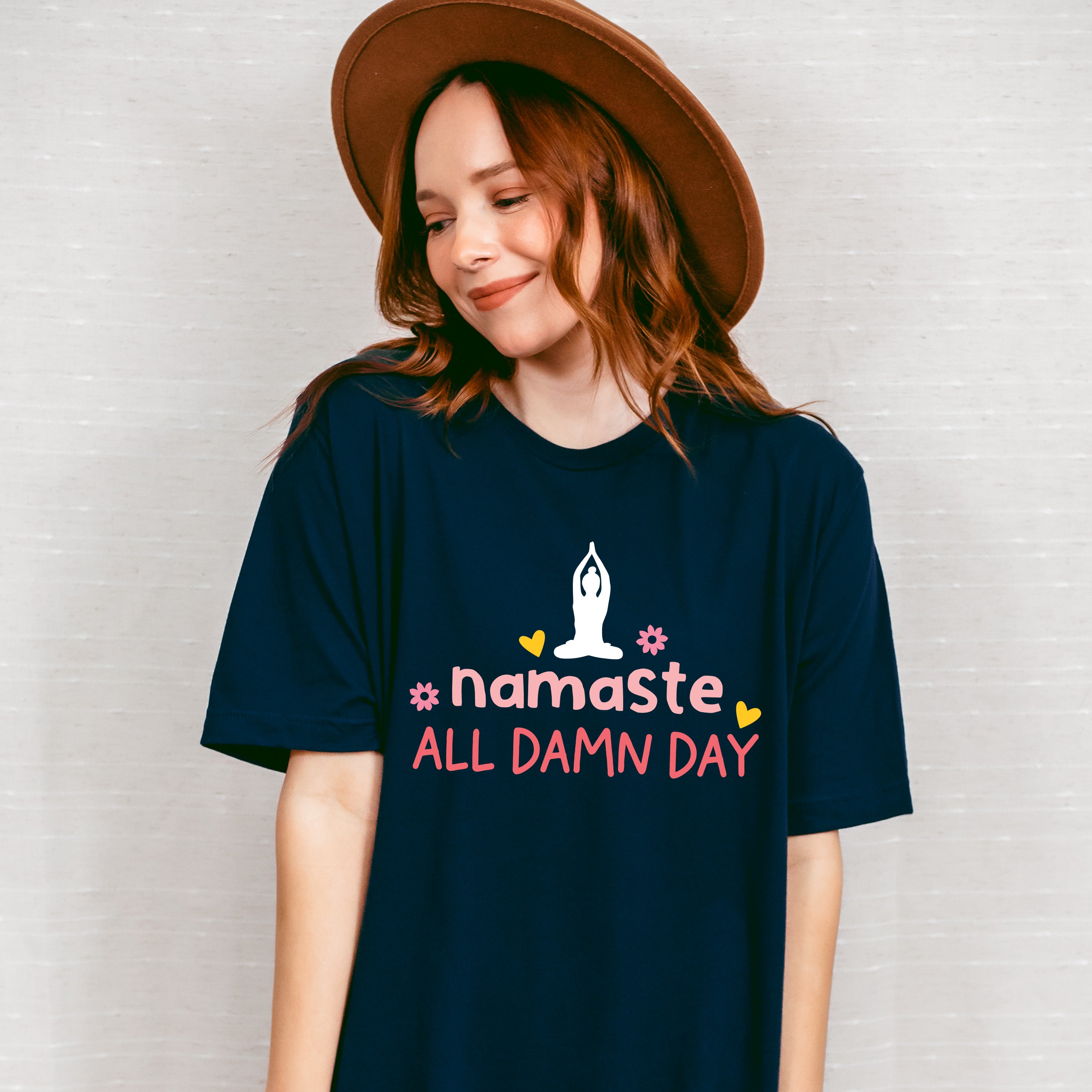 Namaste All Damn Day - Yoga Unisex Crewneck T-Shirt Sweatshirt Hoodie