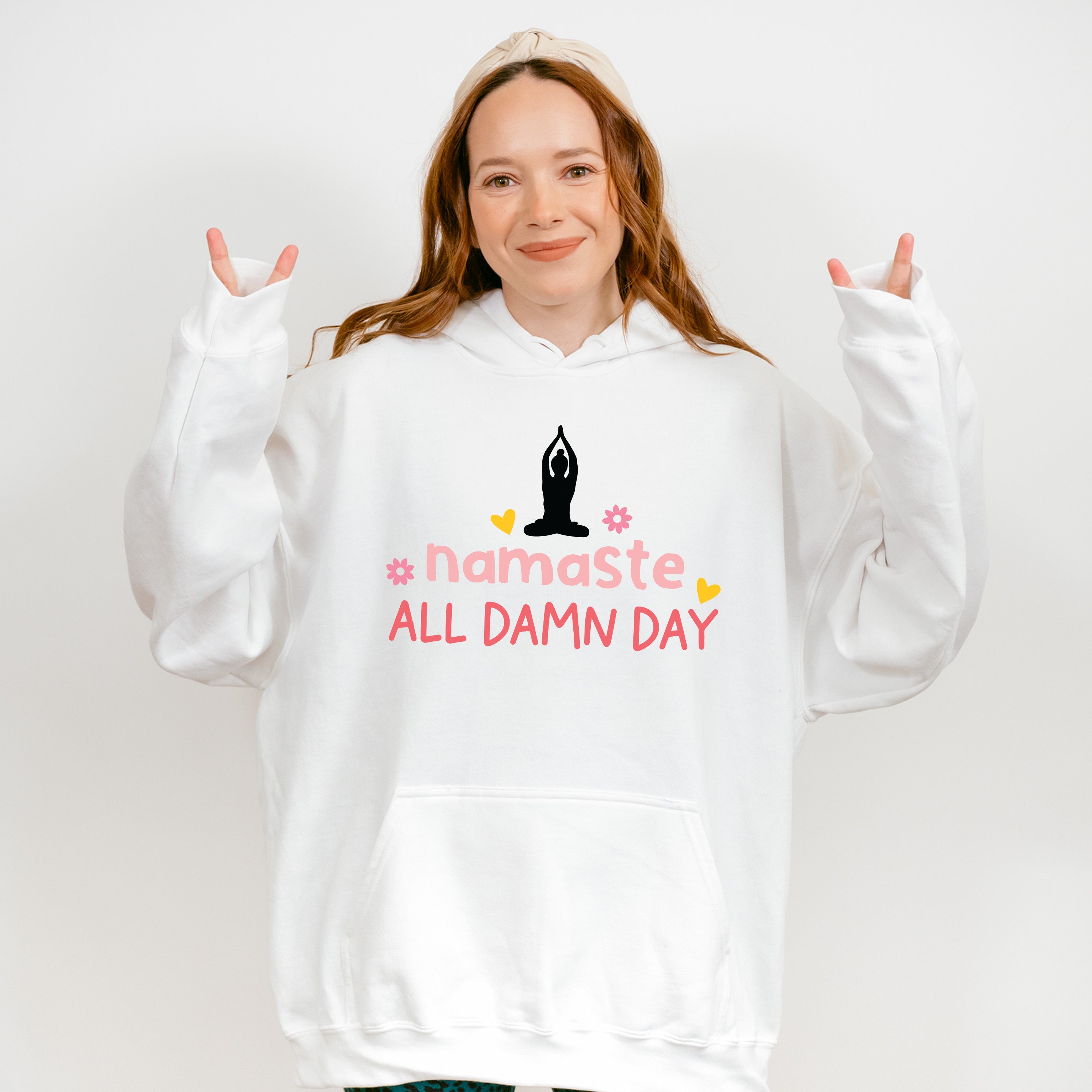 Namaste All Damn Day - Yoga Unisex Crewneck T-Shirt Sweatshirt Hoodie