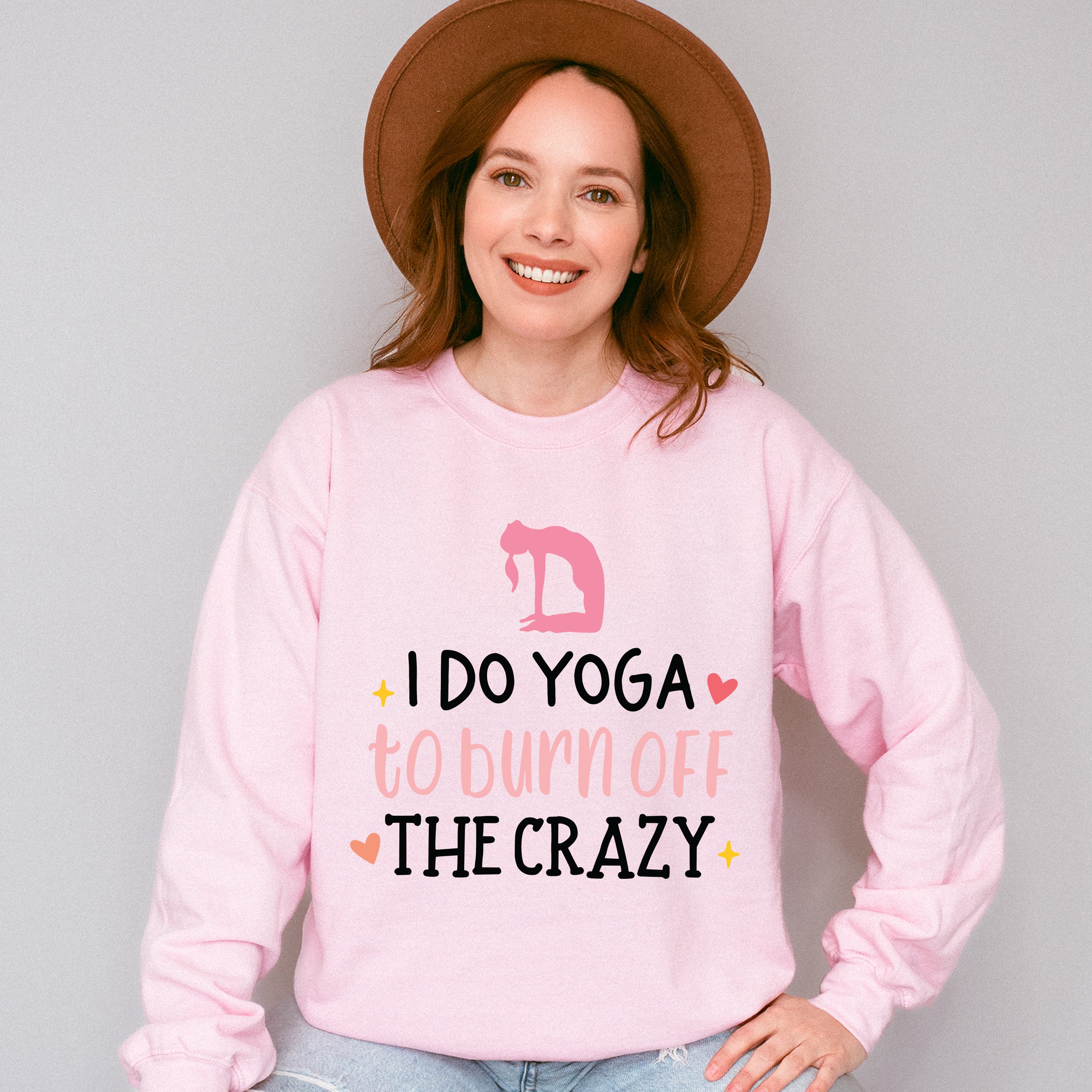 I Do Yoga To Burn Off The Crazy - Yoga Unisex Crewneck T-Shirt Sweatshirt Hoodie