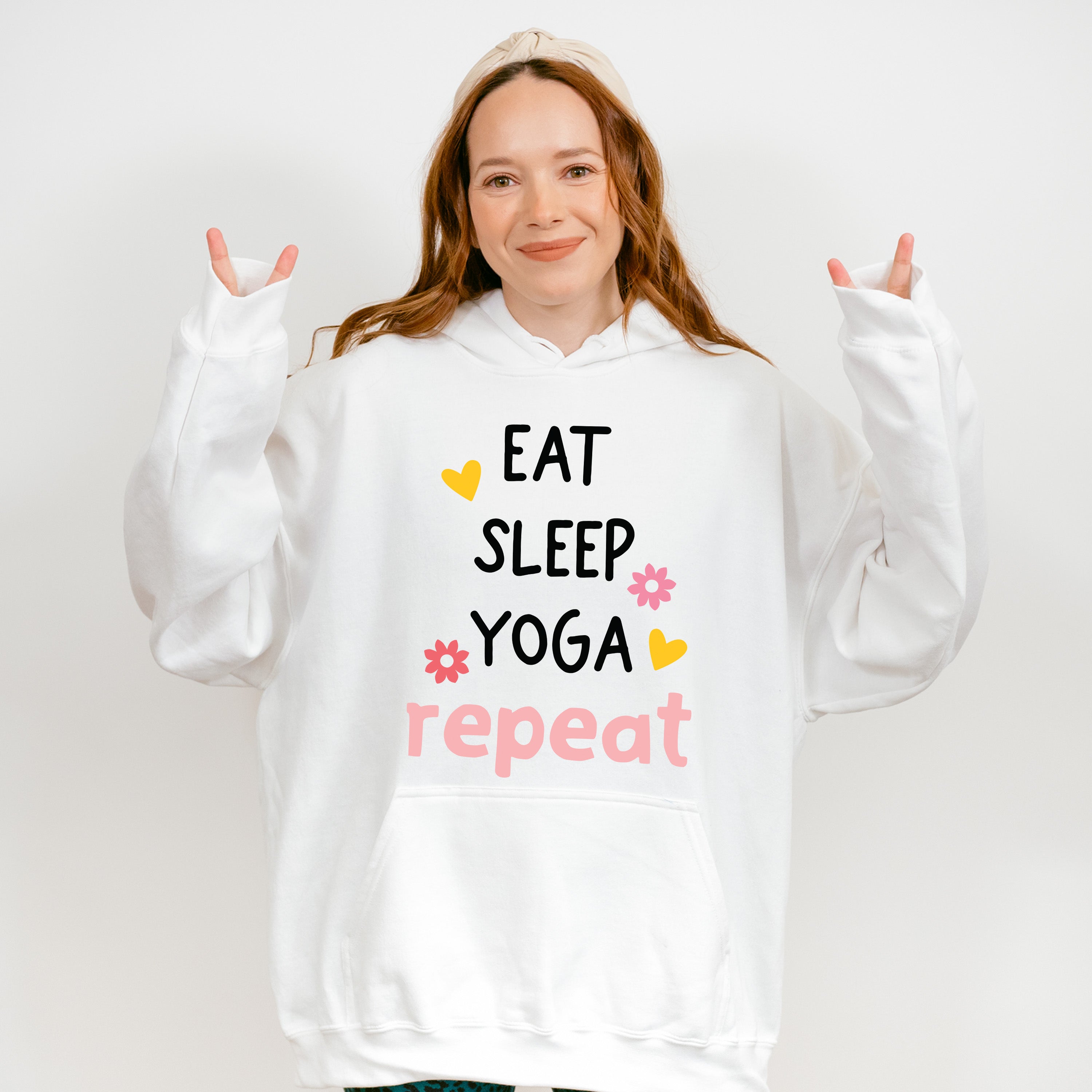 Eat Sleep Yoga Repeat - Yoga Unisex Crewneck T-Shirt Sweatshirt Hoodie