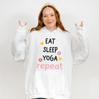 Eat Sleep Yoga Repeat - Yoga Unisex Crewneck T-Shirt Sweatshirt Hoodie