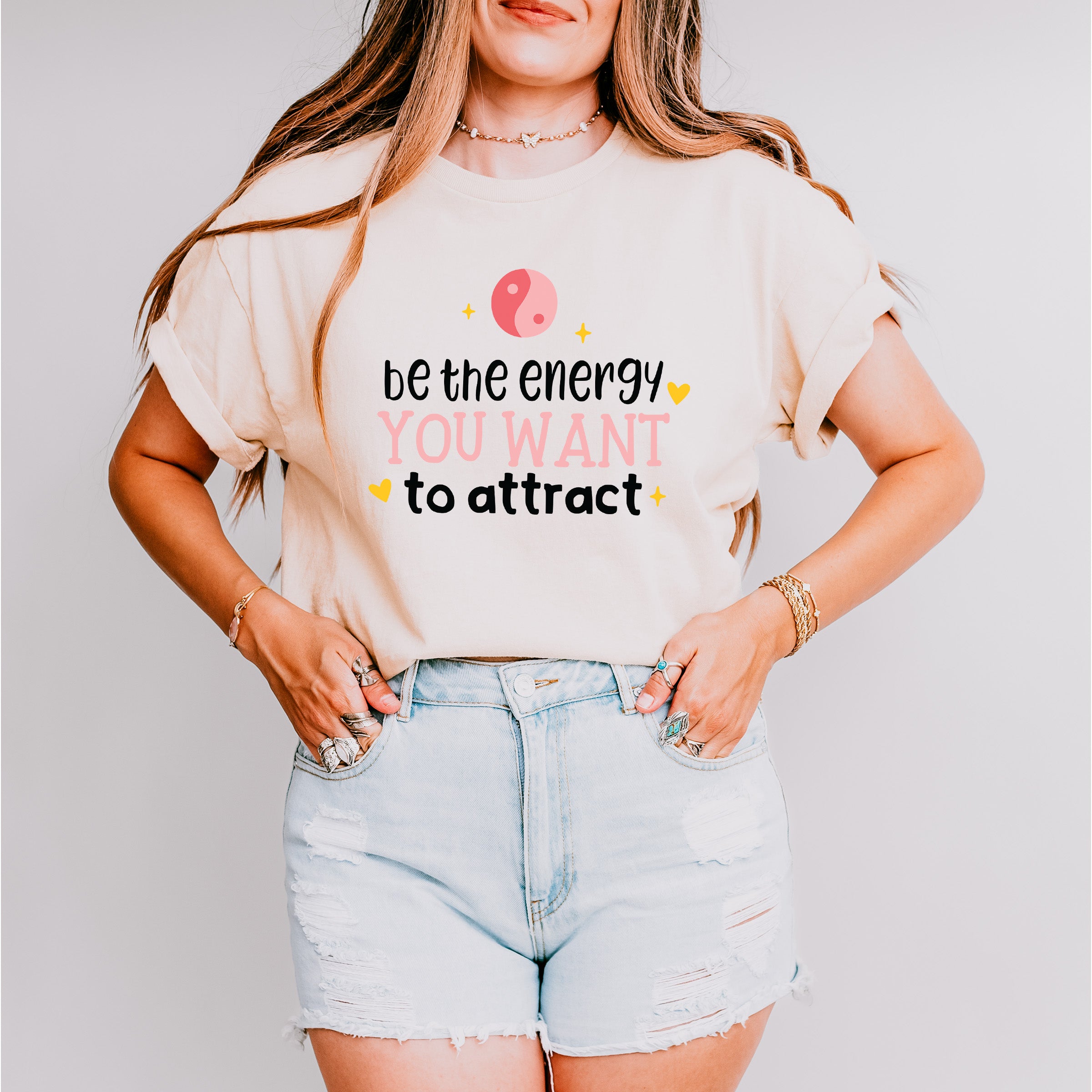 Be The Energy You Want To Attract - Yoga Unisex Crewneck T-Shirt Sweatshirt Hoodie