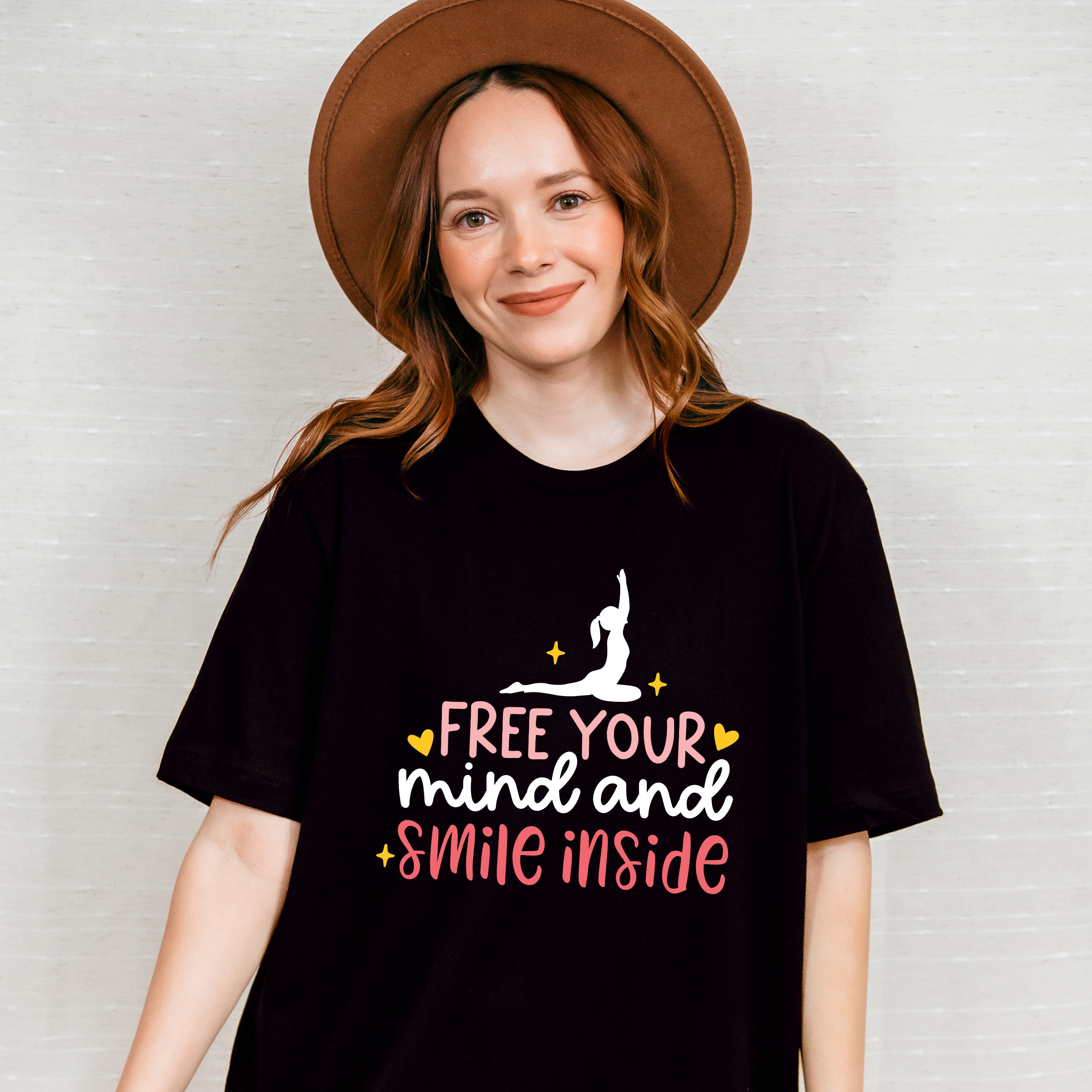 Free Your Mind And Smile Inside - Yoga Unisex Crewneck T-Shirt Sweatshirt Hoodie