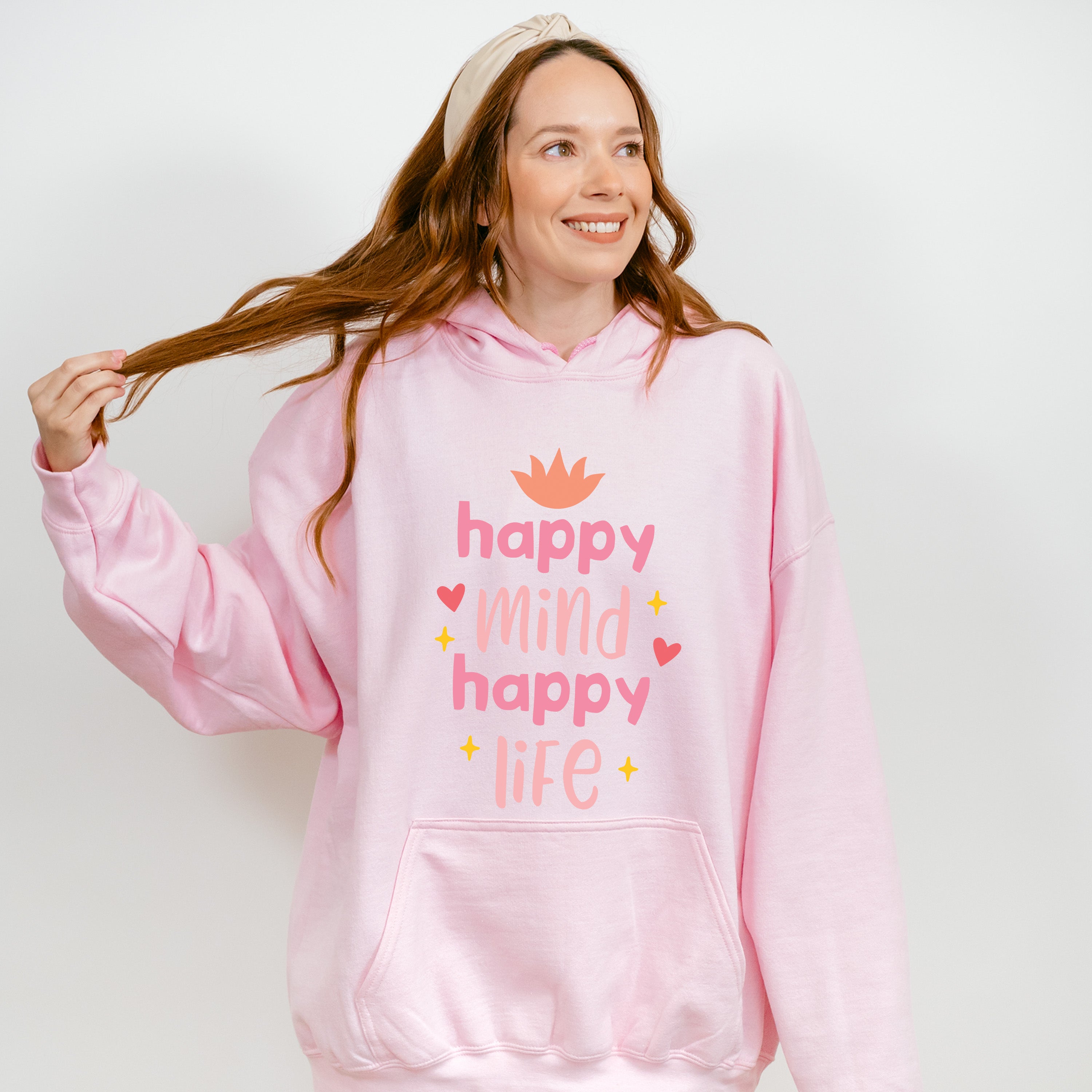 Happy Mind Happy Life - Yoga Unisex Crewneck T-Shirt Sweatshirt Hoodie