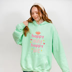 Happy Mind Happy Life - Yoga Unisex Crewneck T-Shirt Sweatshirt Hoodie