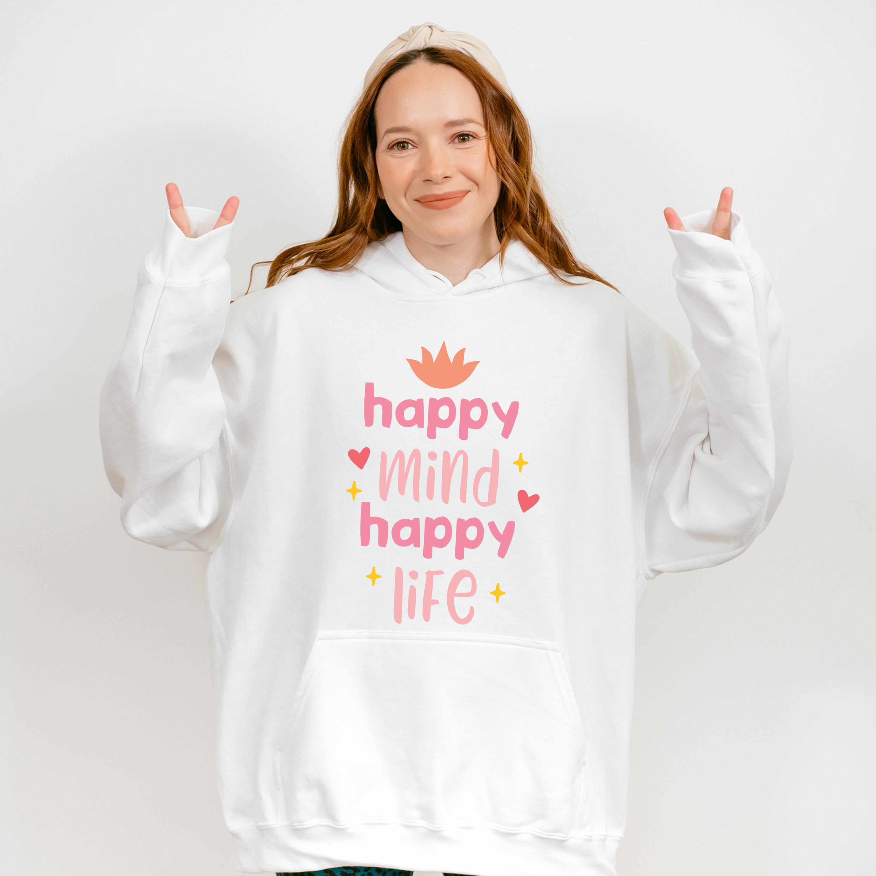 Happy Mind Happy Life - Yoga Unisex Crewneck T-Shirt Sweatshirt Hoodie