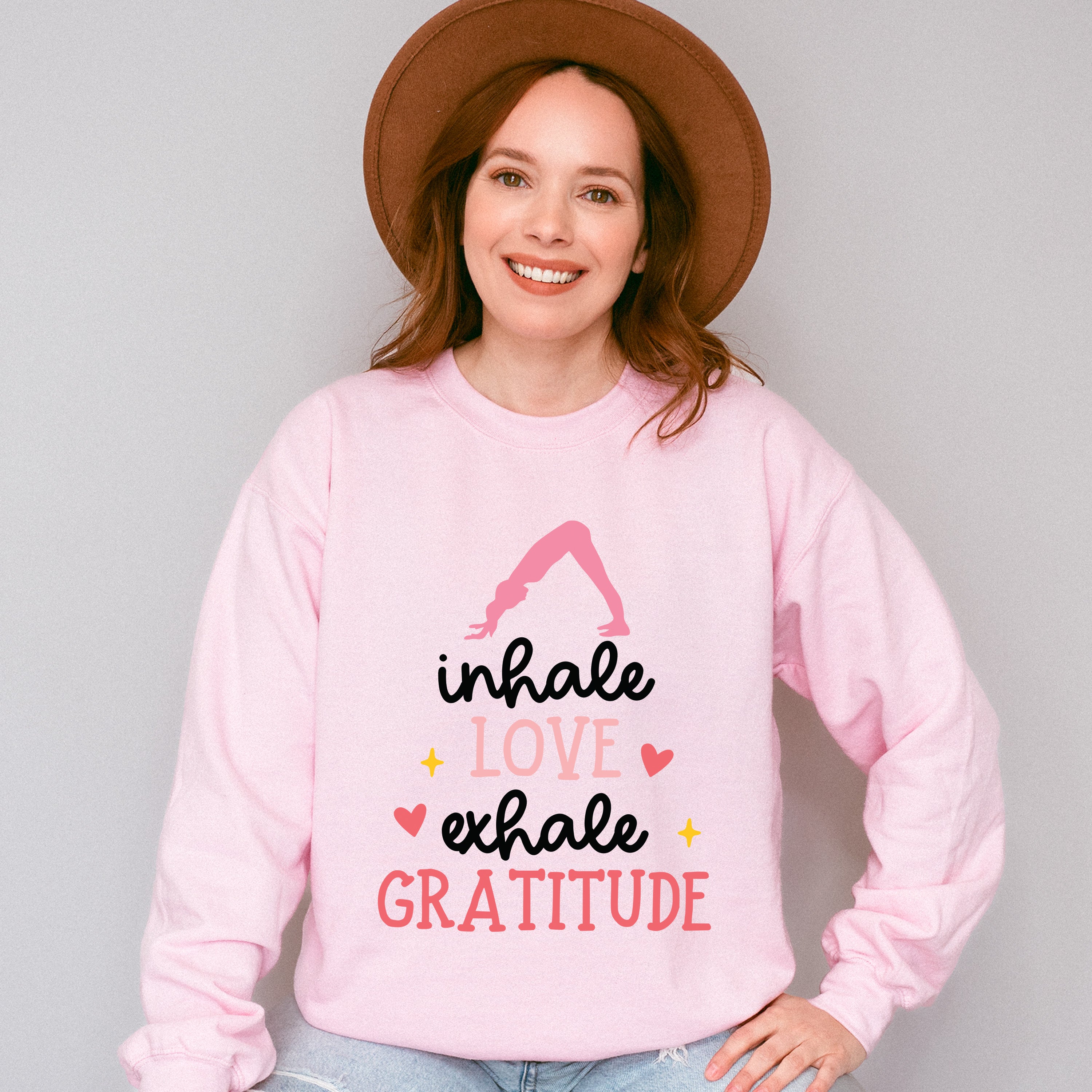 Inhale Love Exhale Gratitude - Yoga Unisex Crewneck T-Shirt Sweatshirt Hoodie