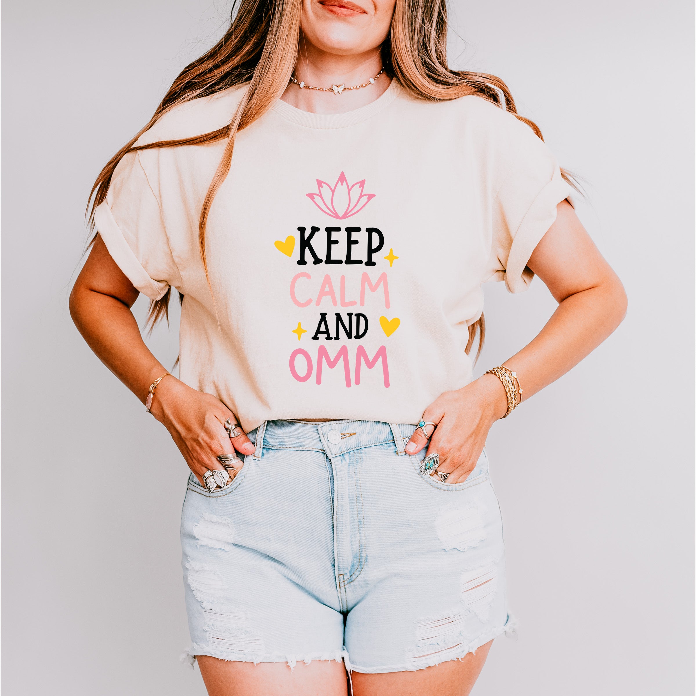 Keep Calm And Omm - Yoga Unisex Crewneck T-Shirt Sweatshirt Hoodie
