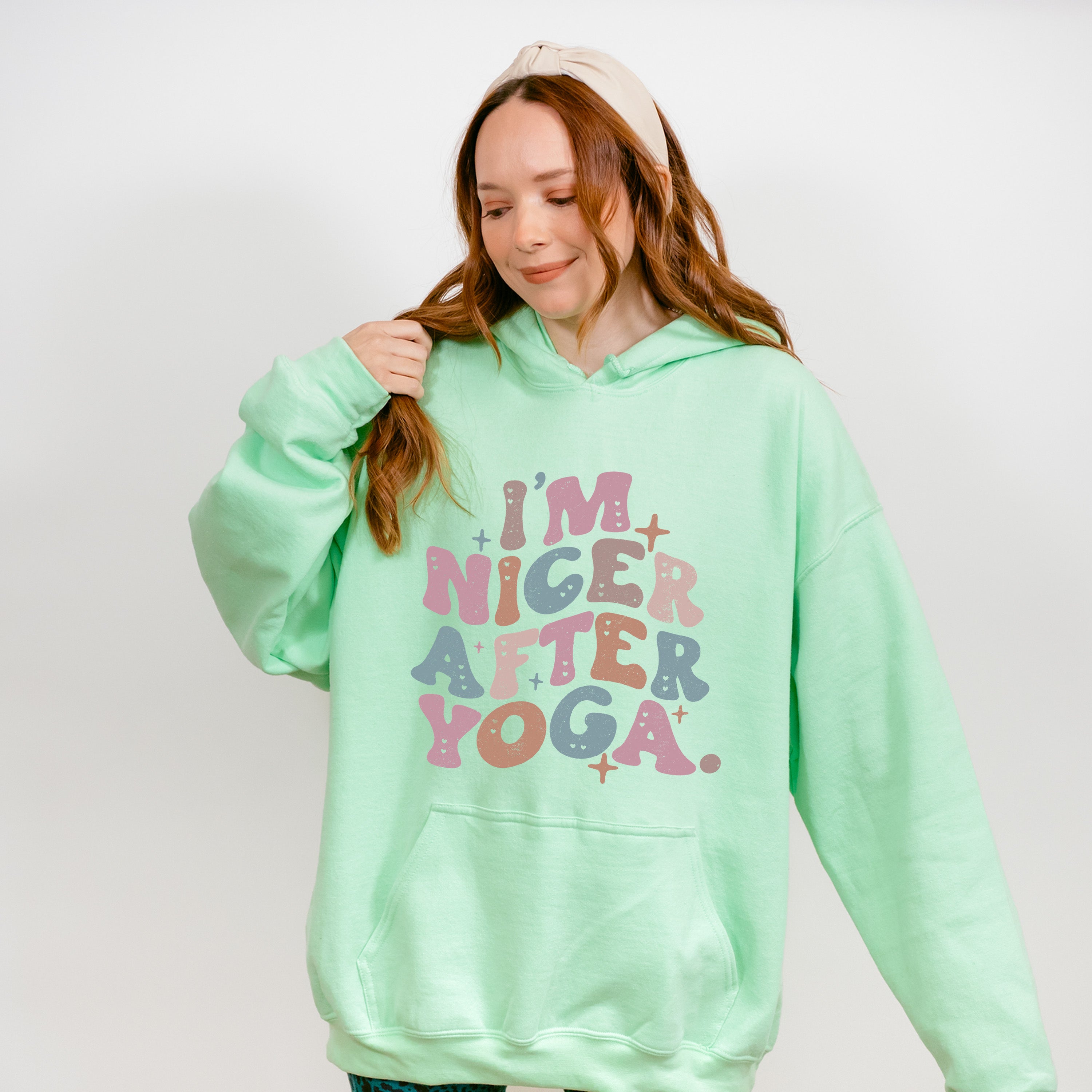 I'm Nicer After Yoga - Yoga Unisex Crewneck T-Shirt Sweatshirt Hoodie