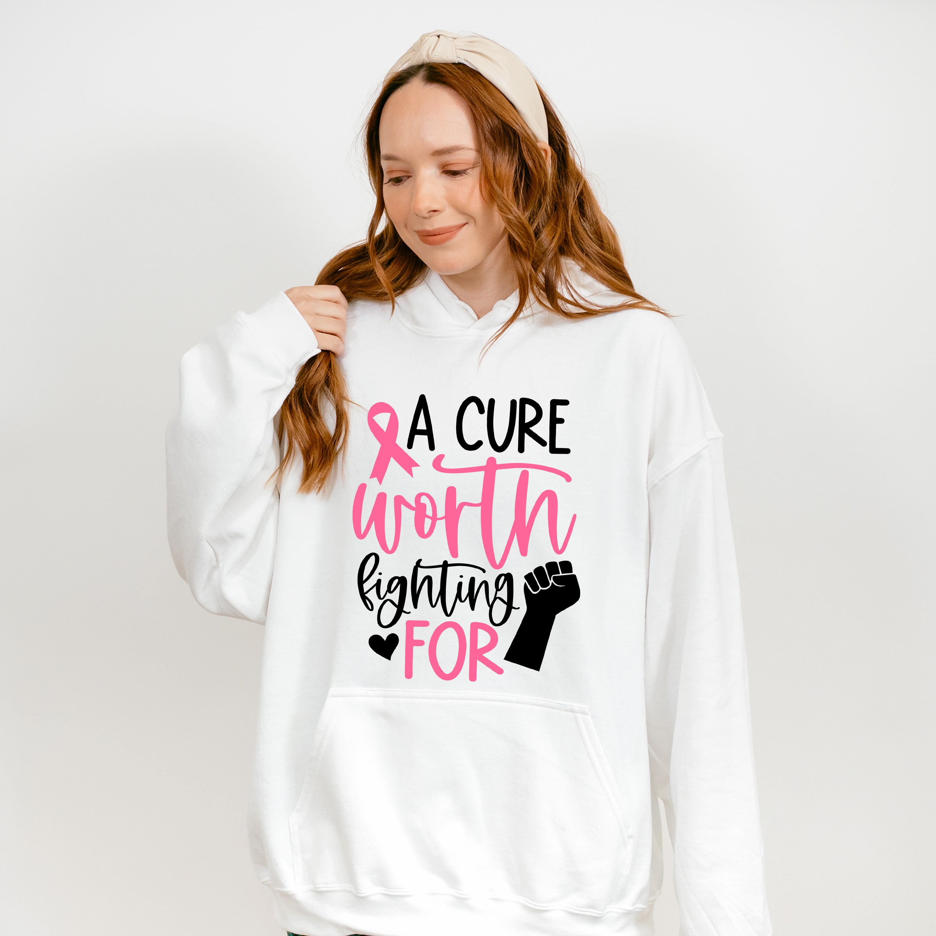 A Cure Worth Fighting For - Cancer Unisex Crewneck T-Shirt Sweatshirt Hoodie