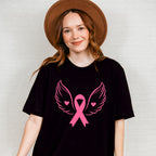 Ribbon With Wings - Cancer Unisex Crewneck T-Shirt Sweatshirt Hoodie