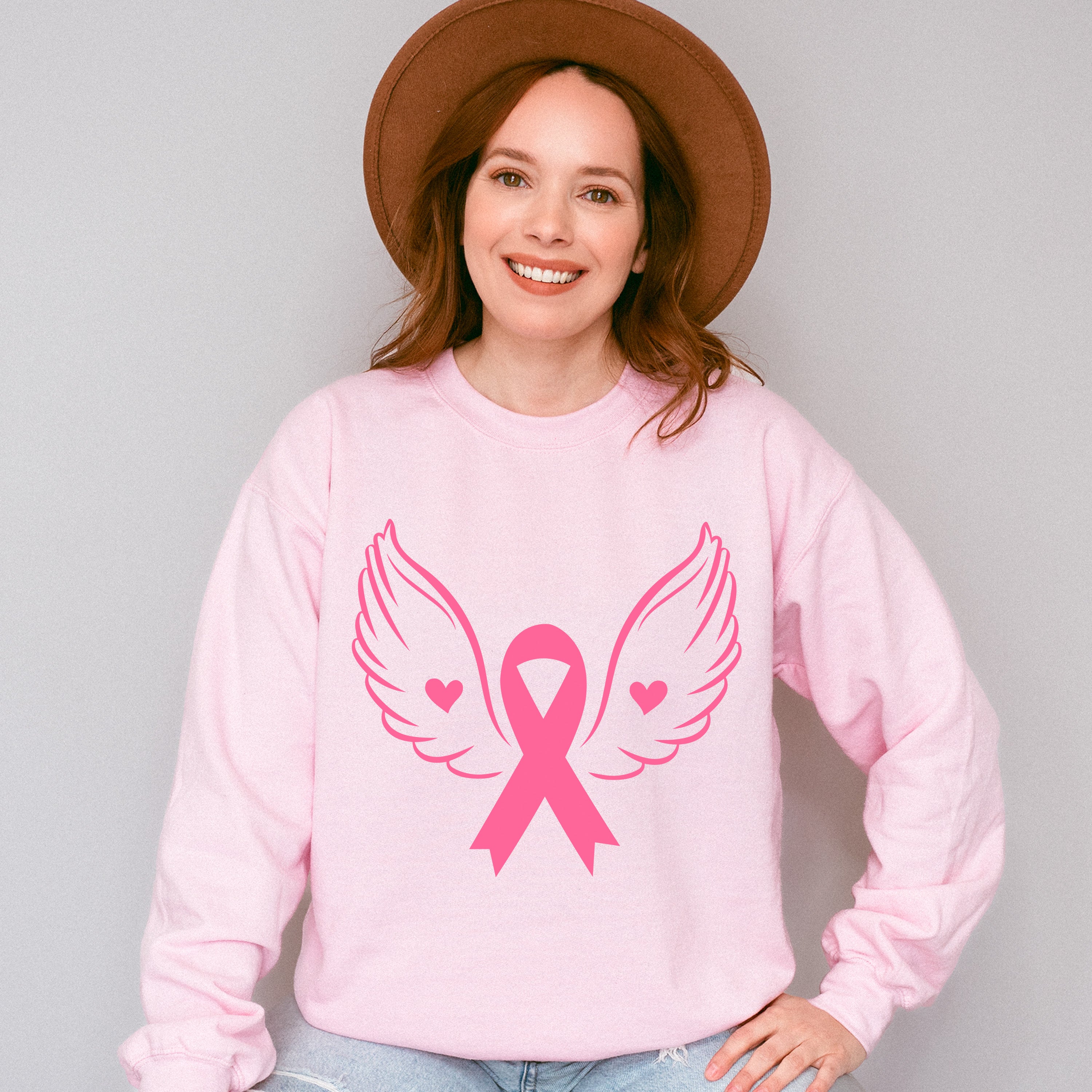 Ribbon With Wings - Cancer Unisex Crewneck T-Shirt Sweatshirt Hoodie