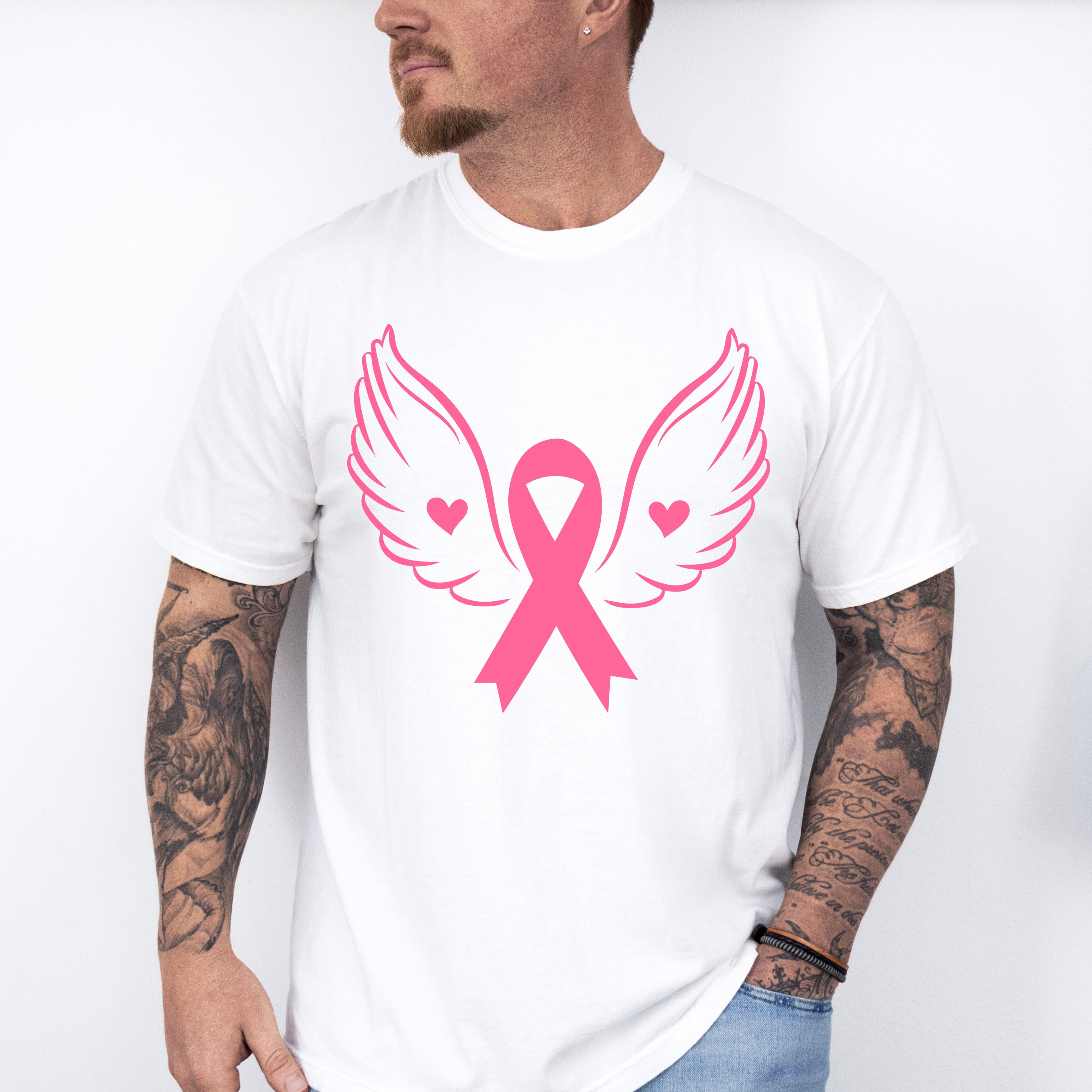 Ribbon With Wings - Cancer Unisex Crewneck T-Shirt Sweatshirt Hoodie