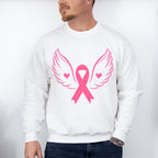 Ribbon With Wings - Cancer Unisex Crewneck T-Shirt Sweatshirt Hoodie
