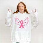 Ribbon With Wings - Cancer Unisex Crewneck T-Shirt Sweatshirt Hoodie
