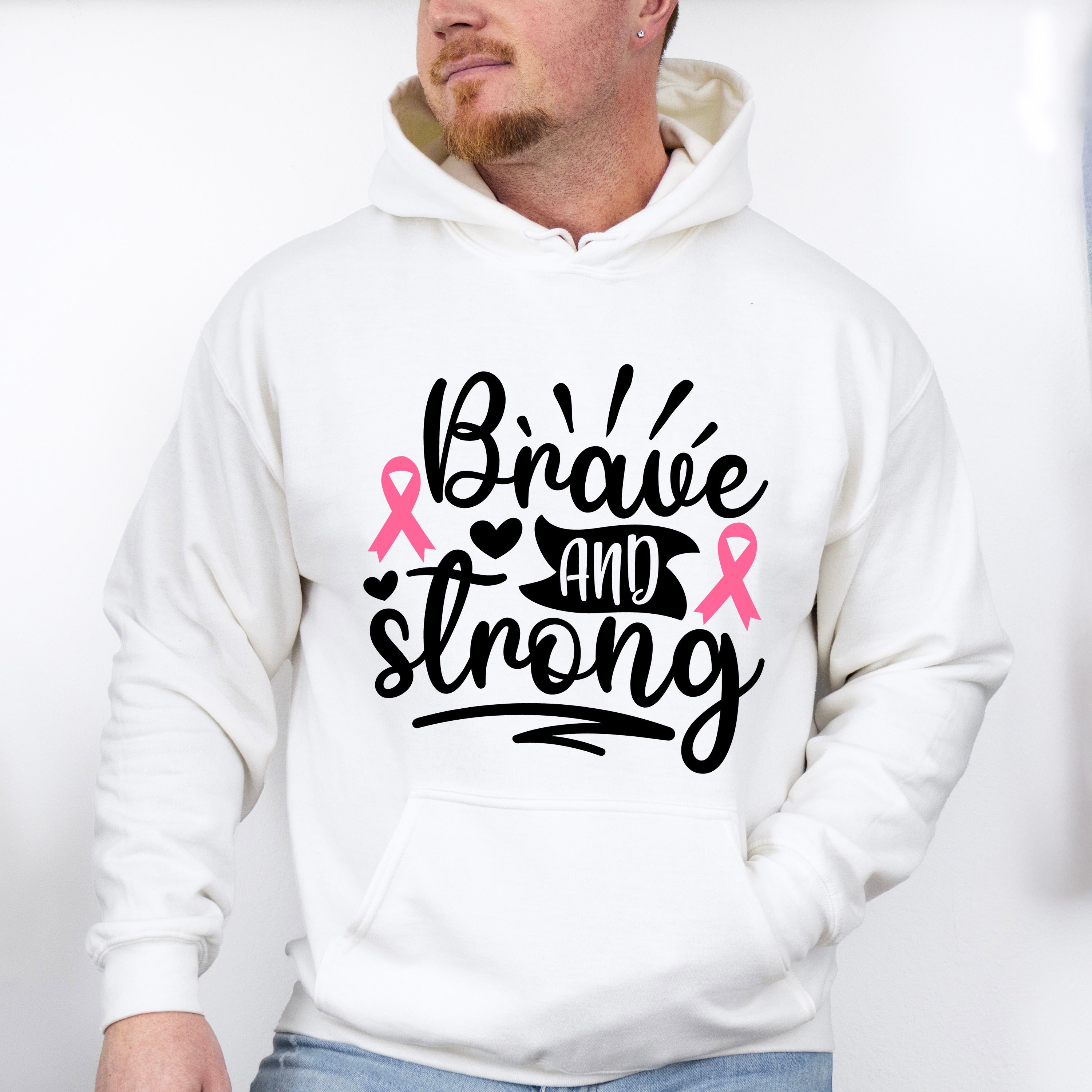 Brave And Strong - Cancer Unisex Crewneck T-Shirt Sweatshirt Hoodie