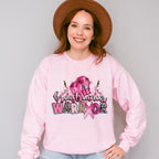 Breast Cancer Warrior Boxing Gloves And Flowers - Cancer Unisex Crewneck T-Shirt Sweatshirt Hoodie