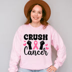 Crush Cancer Hearts - Cancer Unisex Crewneck T-Shirt Sweatshirt Hoodie